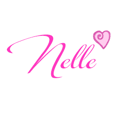 Nelle in pink with heart
